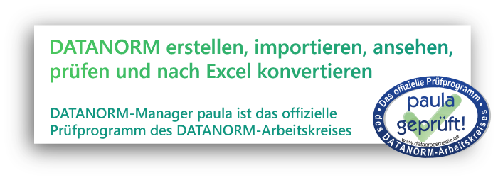 DATANORM erstellen, importieren, anase3hen, prüfen und nach Excel konvertieren